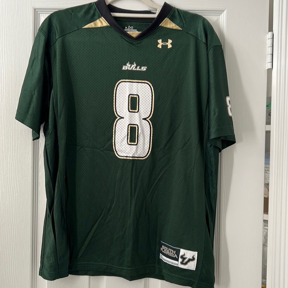 NWT USF Bulls green football jersey. Number 8. Multiple available